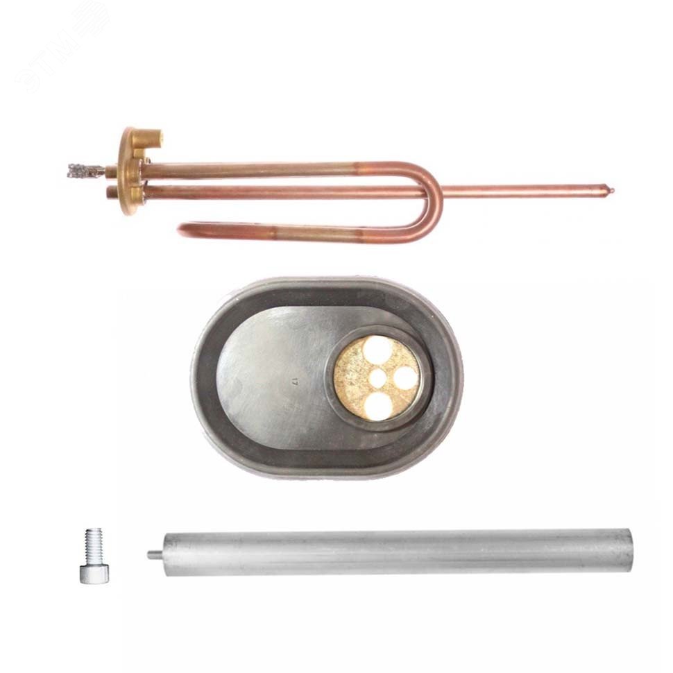 Изображение товара Комплект ТЭН RCA 1500Вт D48мм М6 с фланцем и анодом М5 для водонагревателей