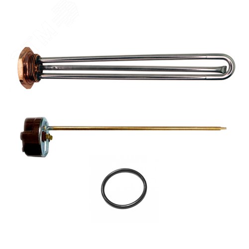 Изображение товара КОМПЛЕКТ: ТЭН RDT 2500Вт, нерж, D42мм, М6, 220В + термостат + прокладка (шт)