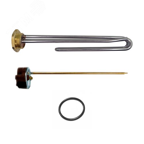 Изображение товара КОМПЛЕКТ: ТЭН RCT 3000Вт, нерж, D42мм, М6, 220В + термостат + прокладка (шт)