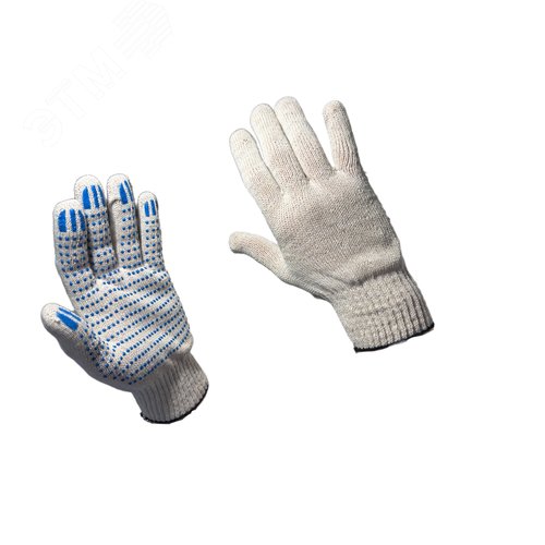 Изображение товара Перчатки трикотажные хб с точечным ПВХ покрытием (пар)