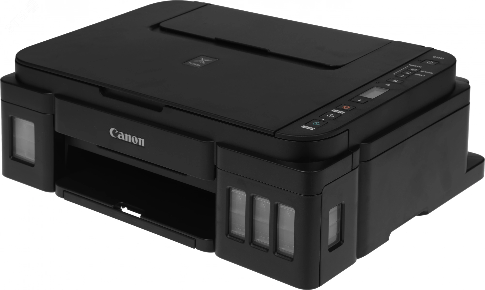 Изображение товара МФУ струйное Canon PIXMA G3410 с Wi-Fi, черное, система СНПЧ