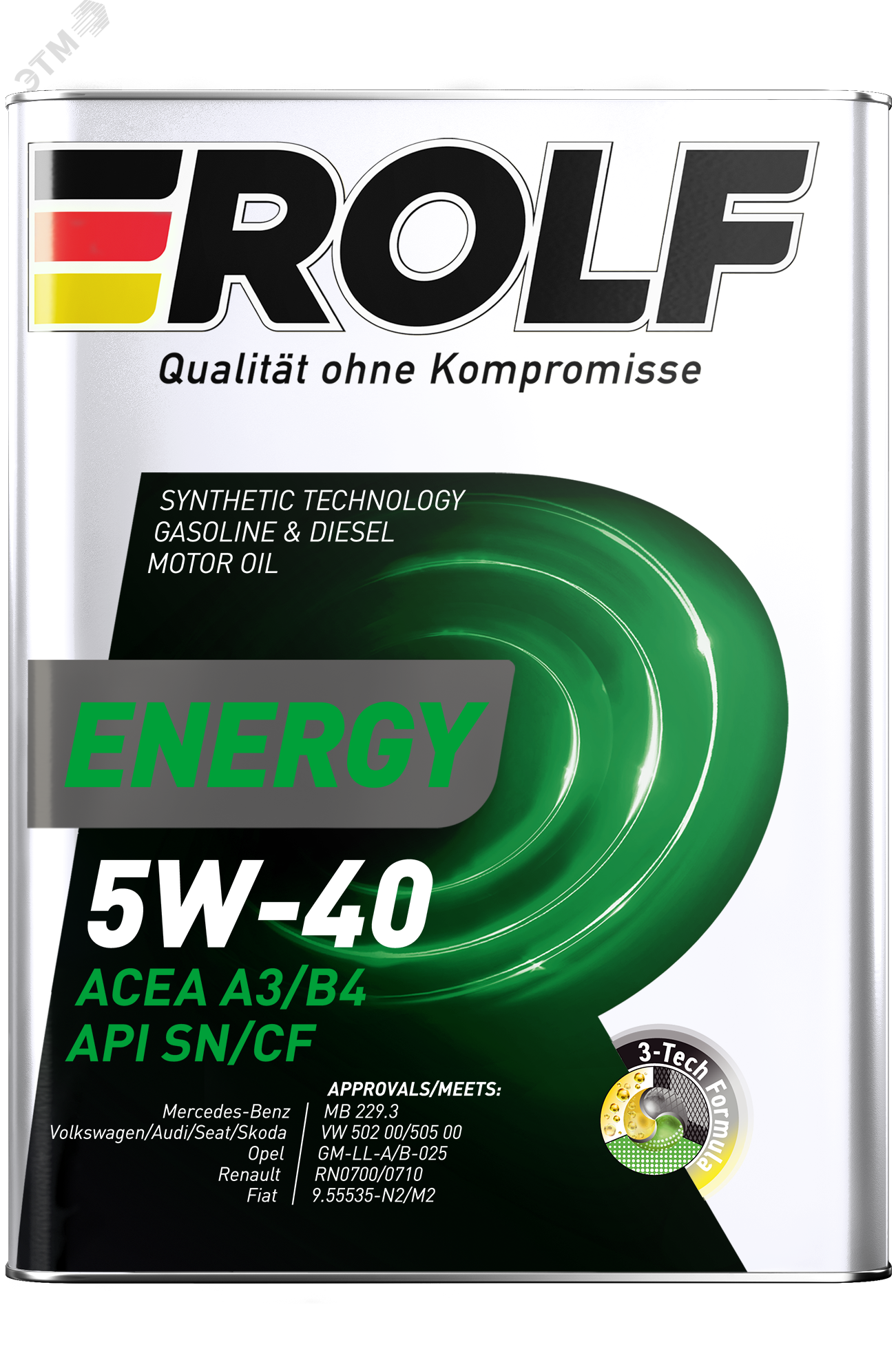 Изображение товара Масло моторное полусинтетическое Rolf Energy 5W-40 ACEA A3/B4 4л