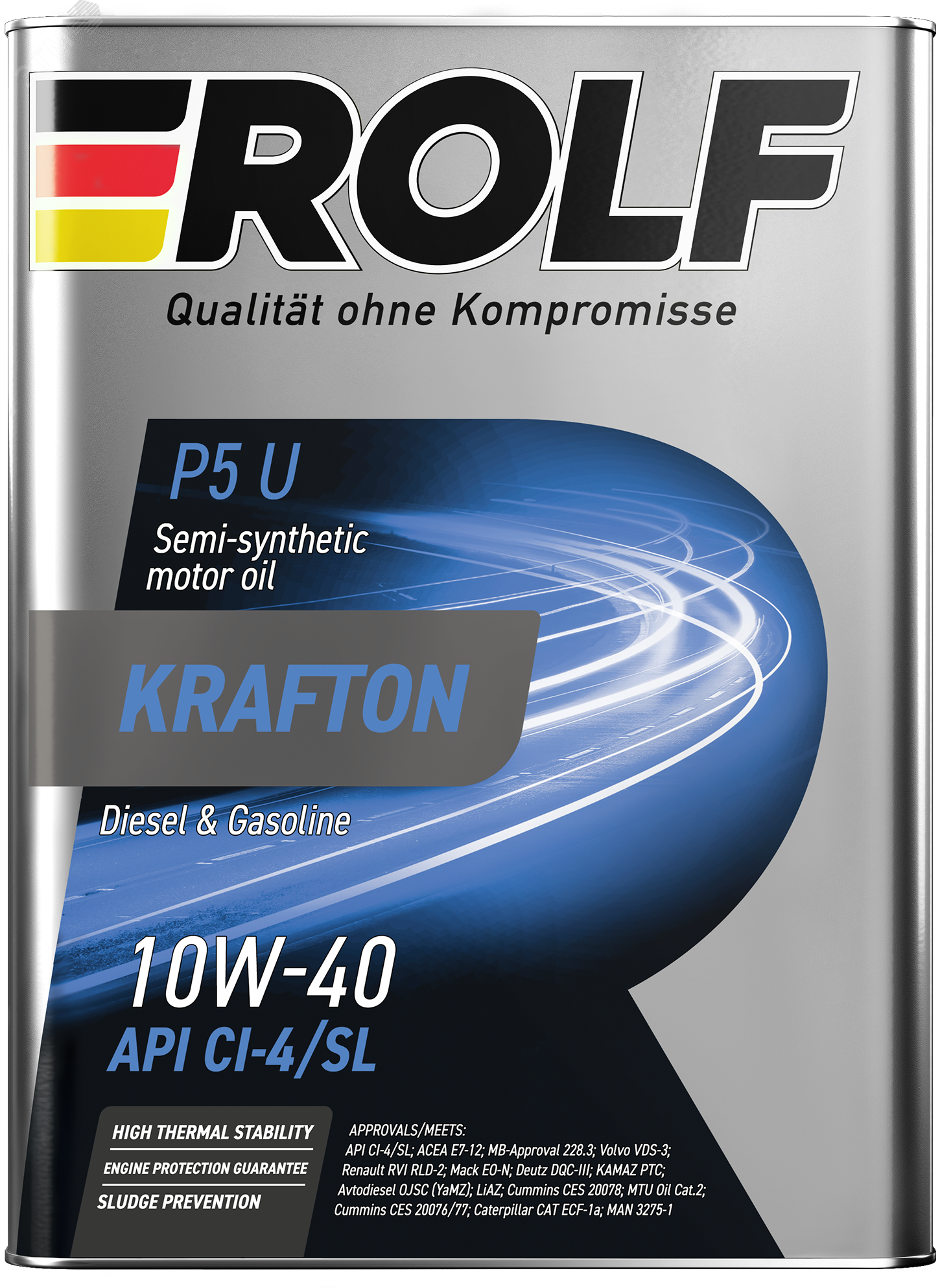 Изображение товара Моторное полусинтетическое масло Rolf Krafton P5 U 10W-40, 4л для авто