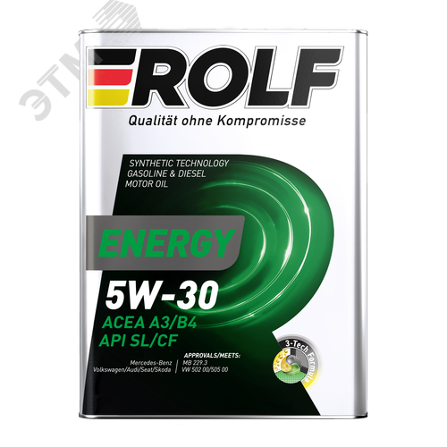 Изображение товара Rolf Energy 5W-30 A3/B4 SL/CF 4л (металл)полусинтетика (шт)