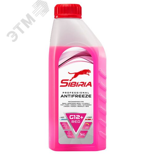 Изображение товара Sibiria Antifreeze G12+ red -40 1кг (шт)