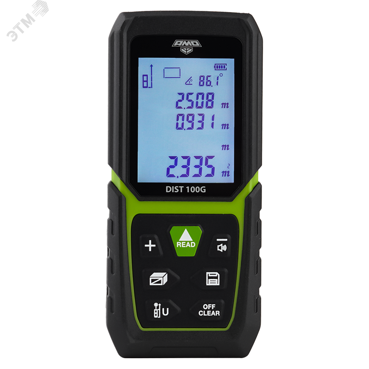 Изображение товара Лазерный дальномер DIST 100G с датчиком наклона и зеленым лазером
