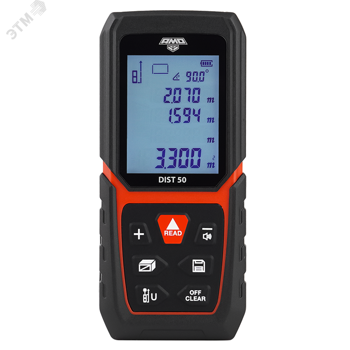 Изображение товара Лазерный дальномер AMO DIST 50 с угломером и IP 54 защитой