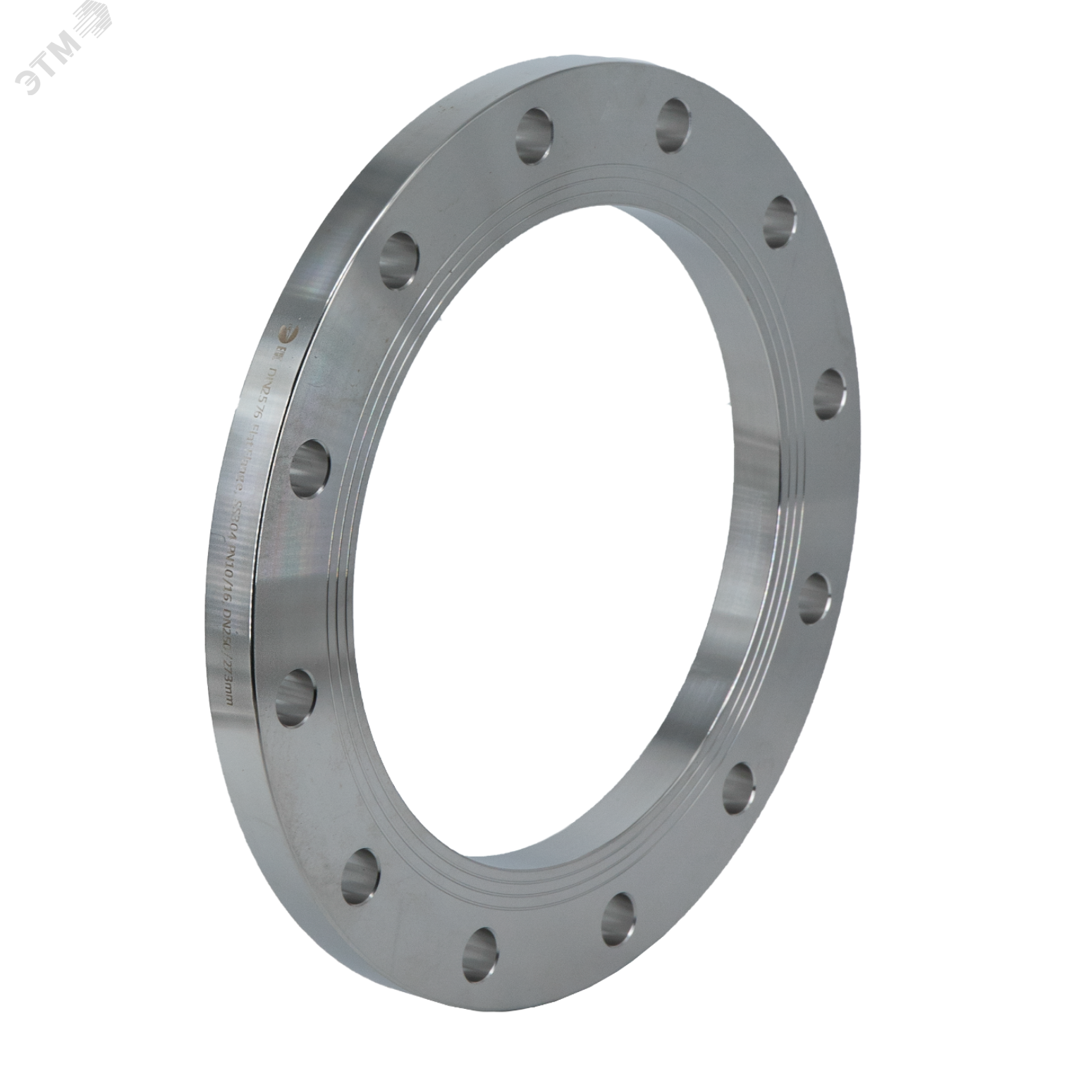 Изображение товара Фланец плоский DIN2576 нержавеющий, AISI304 DN 250 (10') (273мм), (CF8), РN10 (шт)