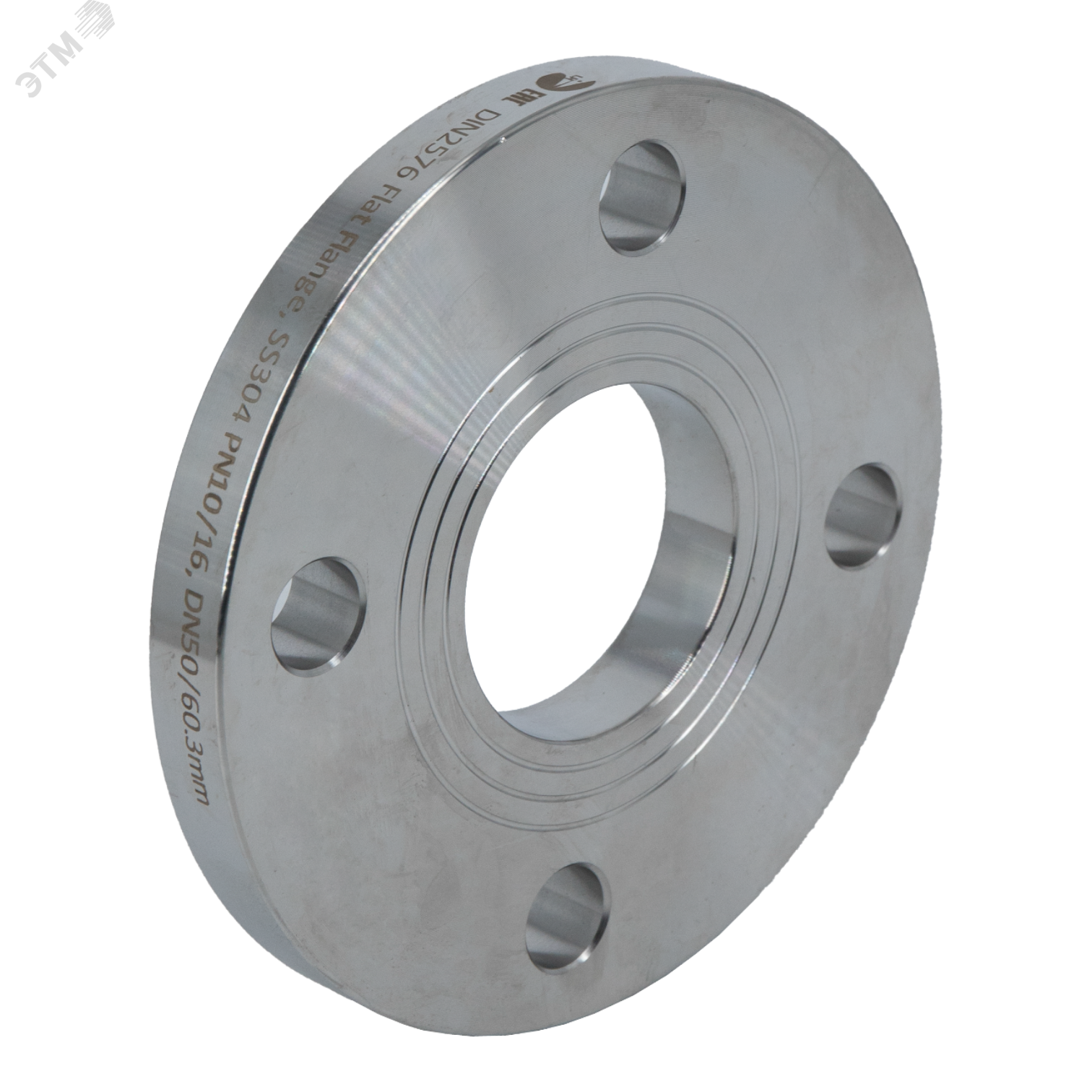 Изображение товара Фланец плоский DIN2576 нержавеющий, AISI304 DN50 (2') (60,3мм), (CF8), РN10/16 (шт)