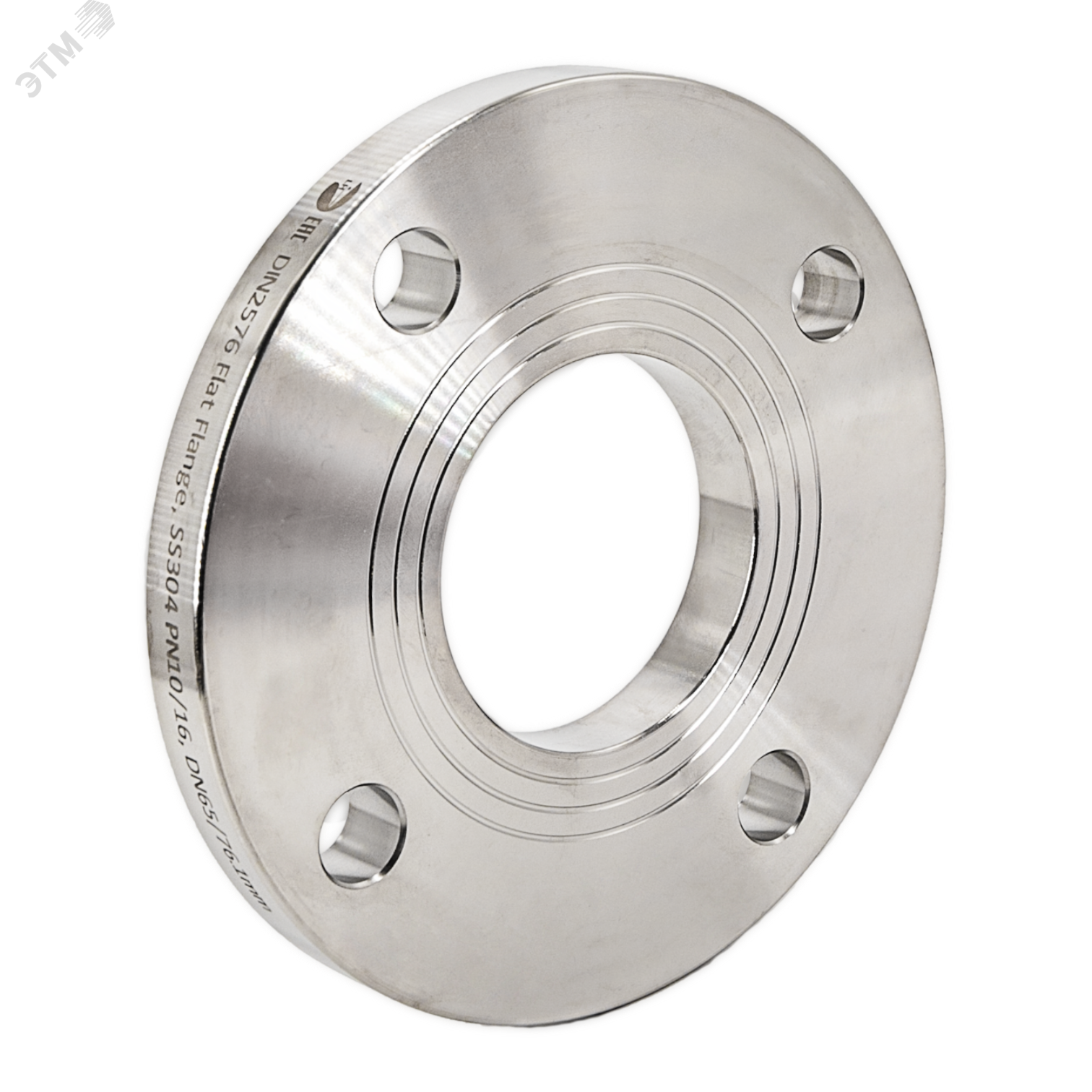 Изображение товара Фланец плоский DIN2576 нержавеющий, AISI304 DN65 (2 1/2') (76,1мм), (CF8), РN10/16 (шт)