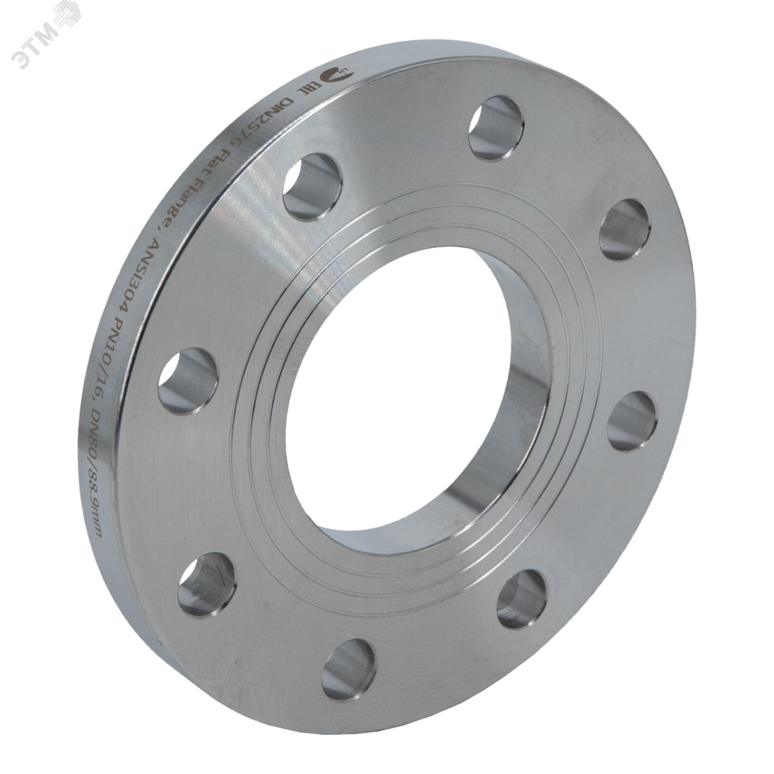 Изображение товара Фланец плоский DIN2576 нержавеющий AISI 304 DN80 80мм РN10/16