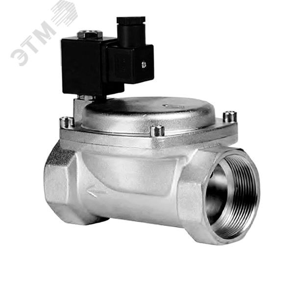 Изображение товара Клапан электромагнитный нержавеющий, обратного действия, нормально закрытый, DN32(1-1/4'),PN16,220AC (шт)