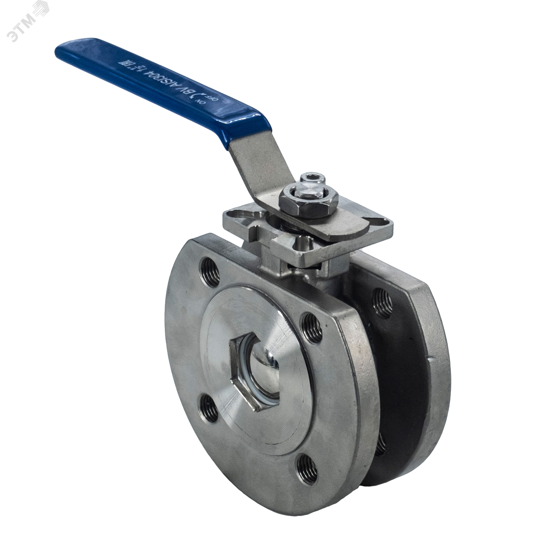 Изображение товара Нержавеющий межфланцевый кран шаровый NewKey DN40 PN40