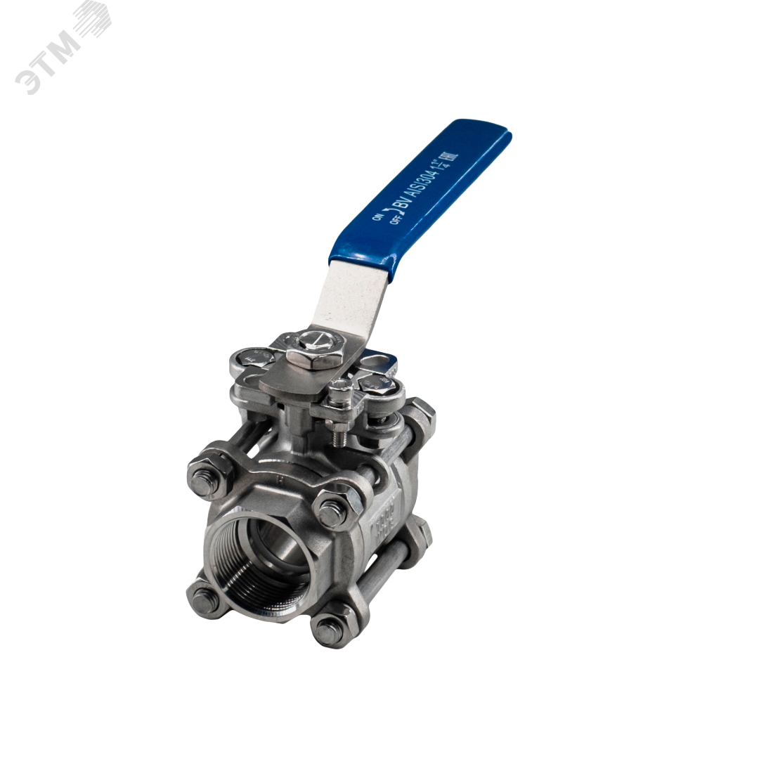 Изображение товара Нержавеющий кран шаровый муфтовый 3PC NewKey DN32 PN40
