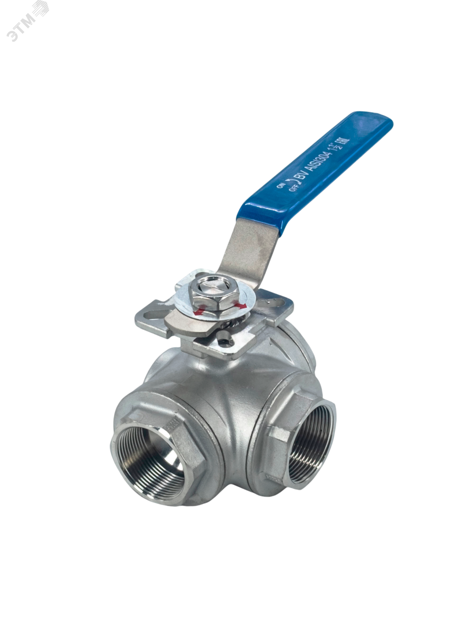 Изображение товара Трехходовой нержавеющий кран NewKey DN40 (1 1/2') PN40 AISI 304 Изображение товара Трехходовой нержавеющий кран NewKey DN40 (1 1/2') PN40 AISI 304