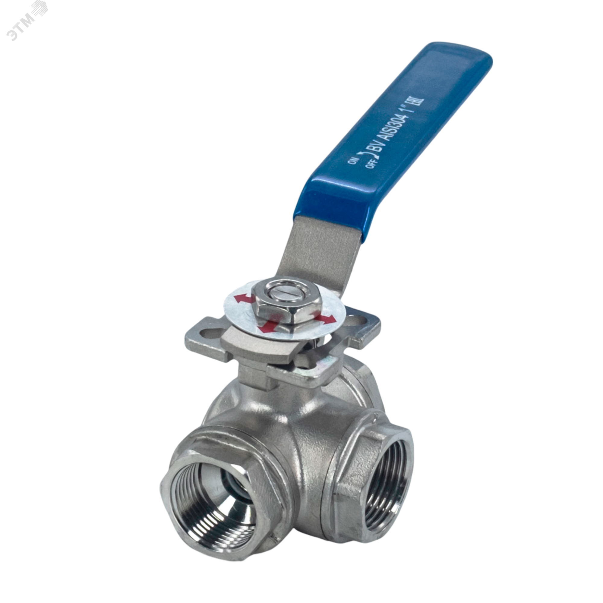 Изображение товара Трехходовой нержавеющий кран шаровый NewKey DN20 PN64 для горячей воды Изображение товара Трехходовой нержавеющий кран шаровый NewKey DN20 PN64 для горячей воды