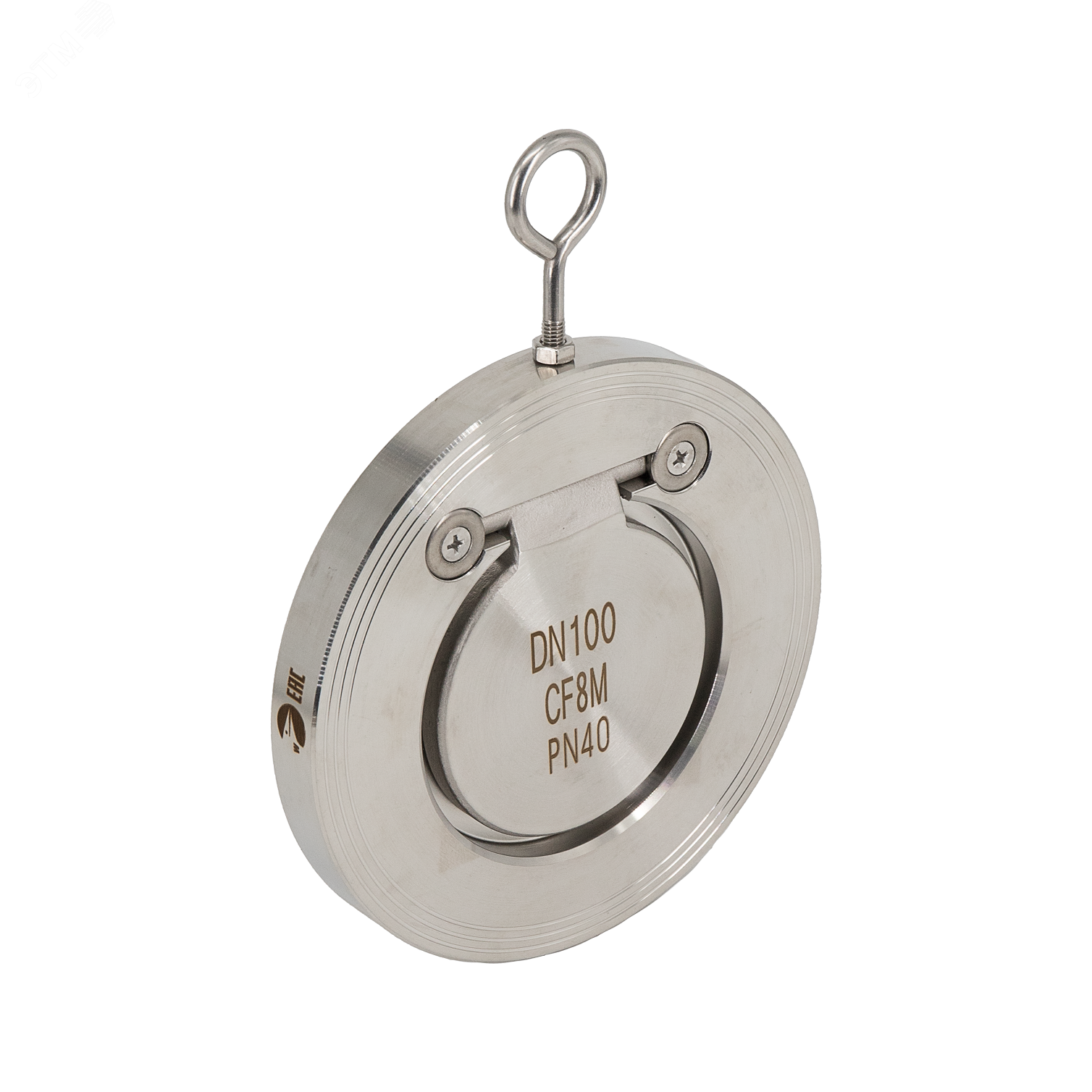 Изображение товара "Обратный клапан межфланцевый хлопушка нержавеющий, AISI304 DN 100 (4""), (CF8), PN40" (шт)