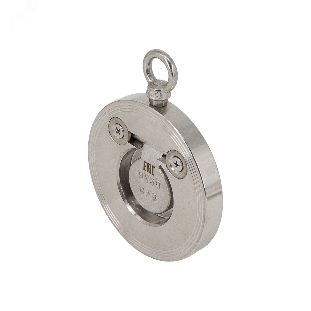 Изображение товара "Обратный клапан межфланцевый хлопушка нержавеющий, AISI304 DN50 (2""), (CF8), PN40" (шт)