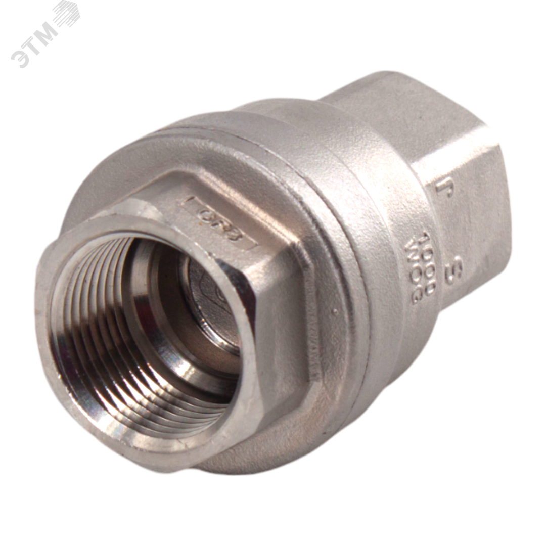 Изображение товара "Обратный клапан муфтовый прямой нержавеющий, AISI304 DN20 (3/4""), (CF8), PN64" (шт)