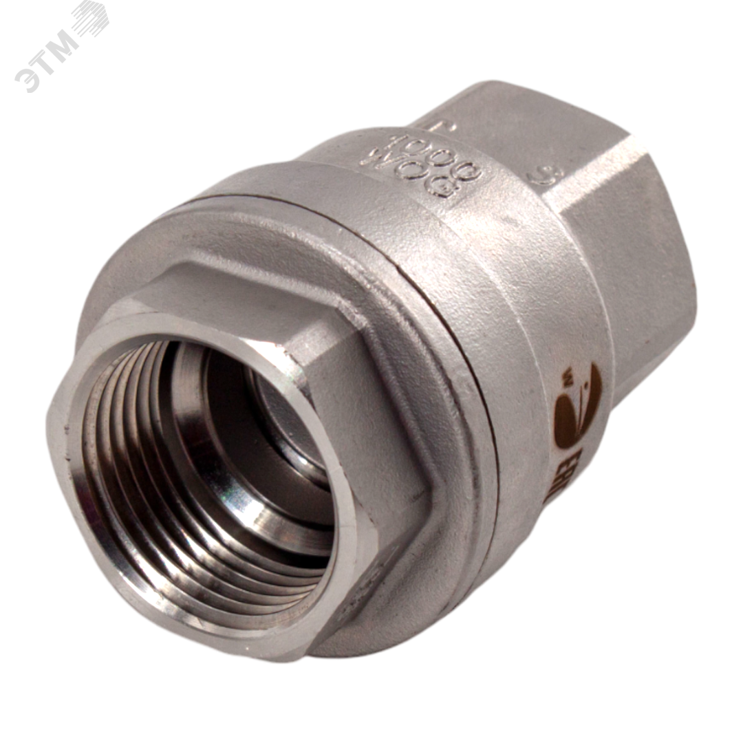 Изображение товара "Обратный клапан муфтовый прямой нержавеющий, AISI304 DN25 (1""), (CF8), PN64" (шт)