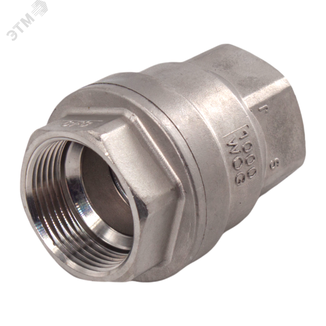 Изображение товара "Обратный клапан муфтовый прямой нержавеющий, AISI304 DN32 (1_1/4""), (CF8), PN40" (шт)