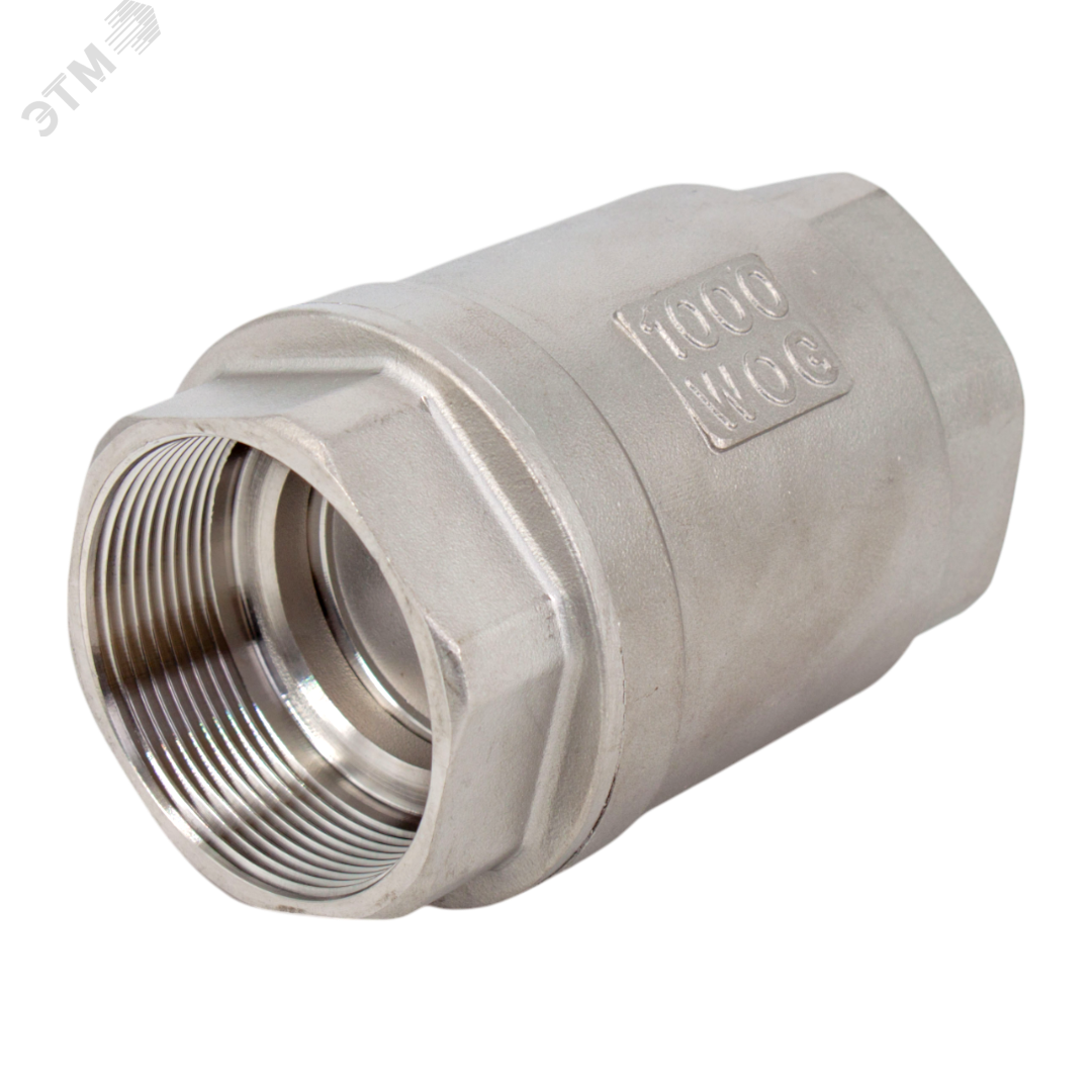 Изображение товара "Обратный клапан муфтовый прямой нержавеющий, AISI304 DN50 (2""), (CF8), PN40" (шт)