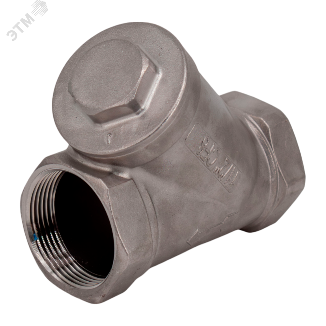 Изображение товара "Обратный клапан муфтовый Y-тип нержавеющий, AISI304 DN40 (1_1/2""), (CF8), PN40" (шт)