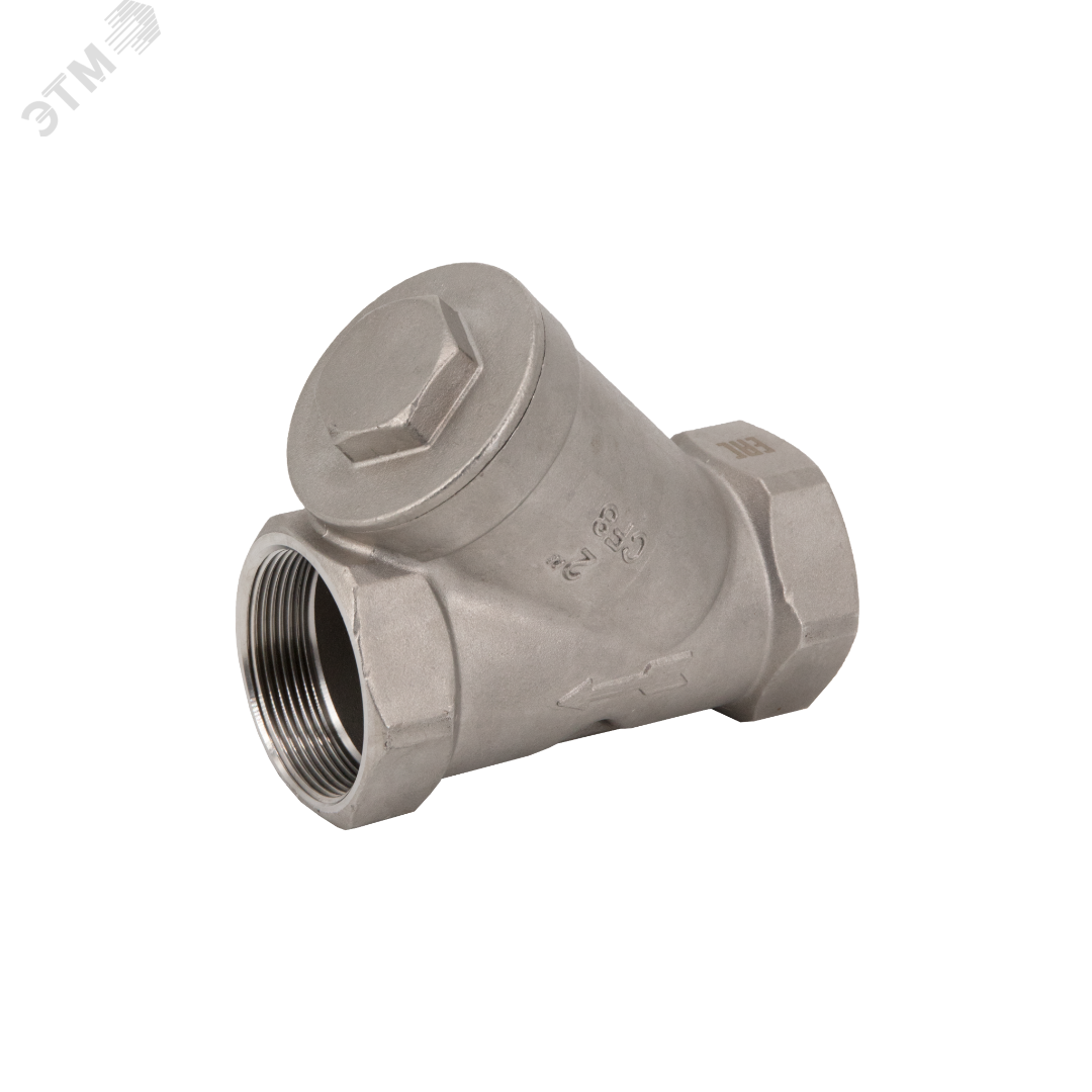 Изображение товара "Обратный клапан муфтовый Y-тип нержавеющий, AISI304 DN50 (2""), (CF8), PN40" (шт)