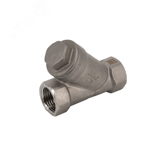 Изображение товара "Обратный клапан муфтовый Y-тип нержавеющий, AISI304 DN15 (1/2""), (CF8), PN64" (шт)