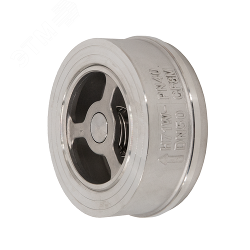 Изображение товара "Обратный клапан межфланцевый тарельчатый нержавеющий, AISI304 DN50 (2""), (CF8), PN25" (шт)