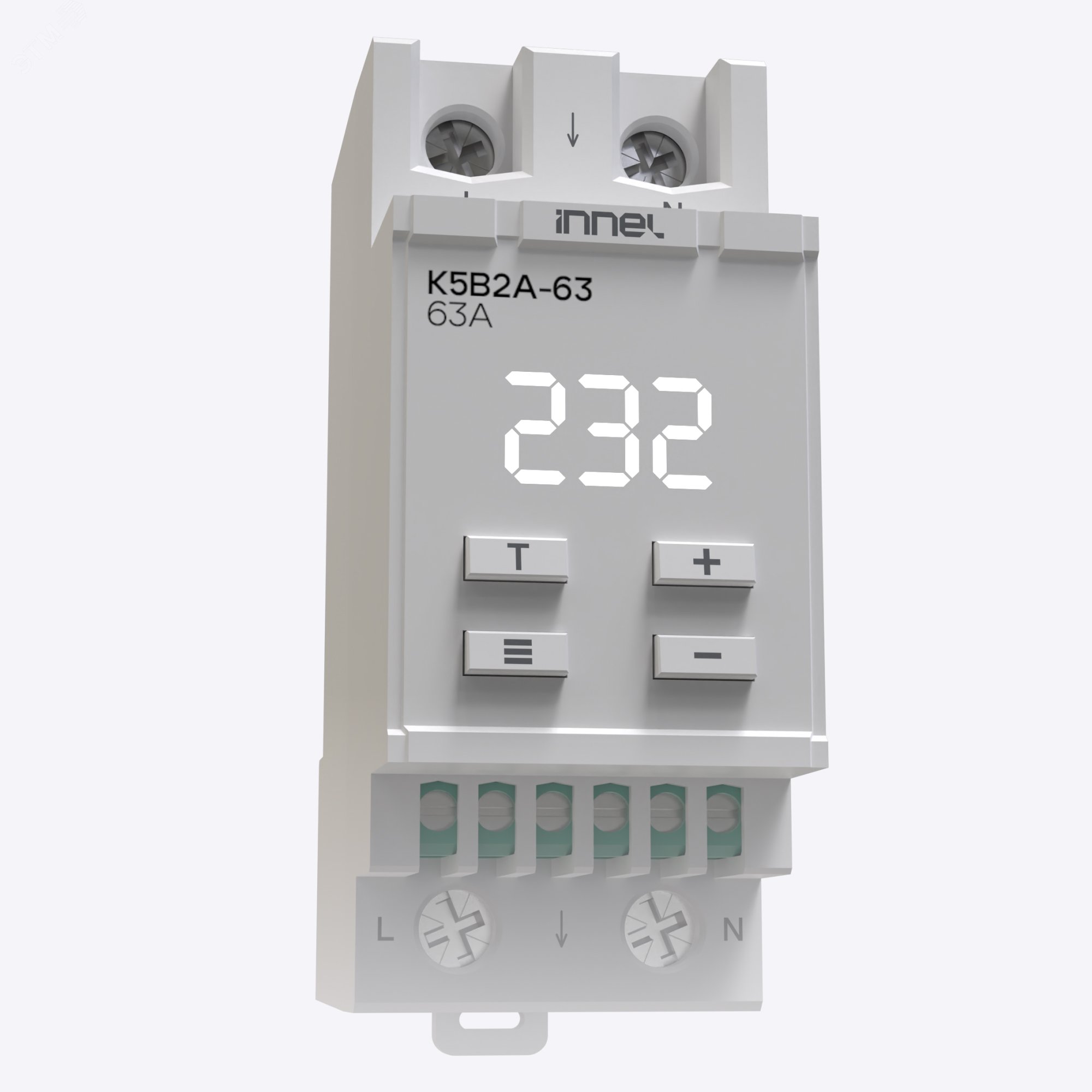 Изображение товара Реле контроля напряжения K5B2A INNEL 230 В 63 А для защиты сети и техники