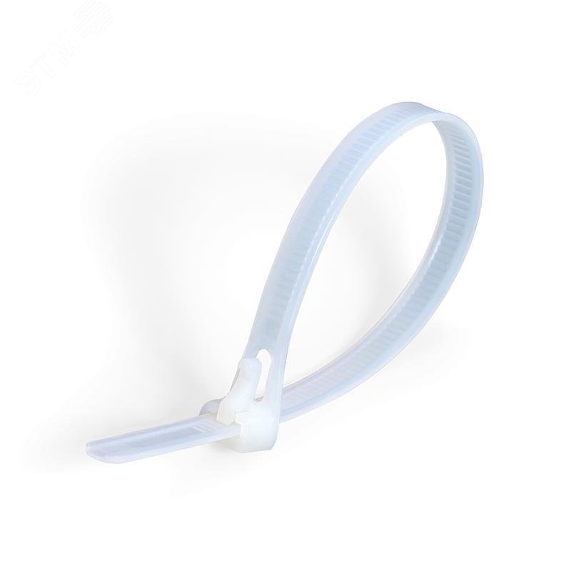 Изображение товара Стяжка нейлоновая КСР 7.5x200 белая упаковка 100 шт