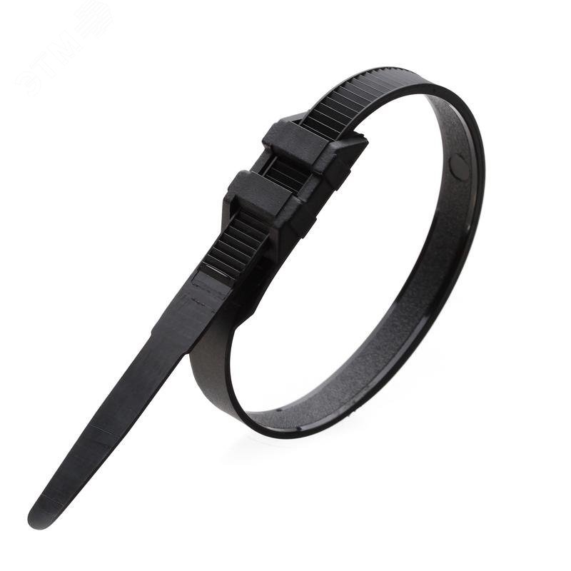 Изображение товара Нейлоновая стяжка КСУ 9х260 100шт с усиленным замком для кабелей и СИП