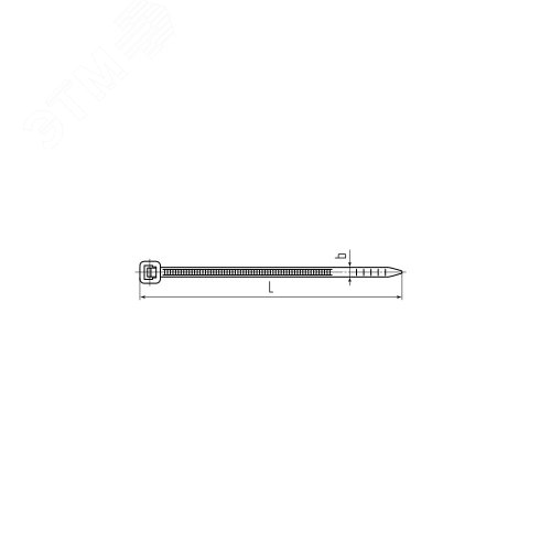 Стяжка нейлоновая КСС 8х300 (бел) (100шт) - фото 3