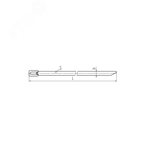 Стяжка стальная под двойной обхват СКС-2 (316) 7.9х1000 из нержавеющей стали AISI 316 - фото 3
