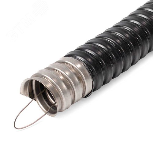 Металлорукав из нержавеющей стали в ПВХ изоляции МРПИнг «INOX» 22 с протяжкой - фото 2