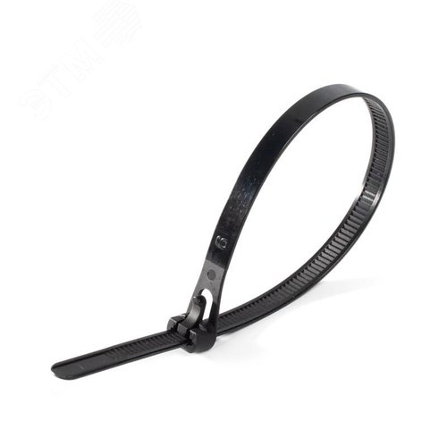 Стяжка нейлоновая разъемная КСР 7.5x300 (черн) (100шт) - фото 2