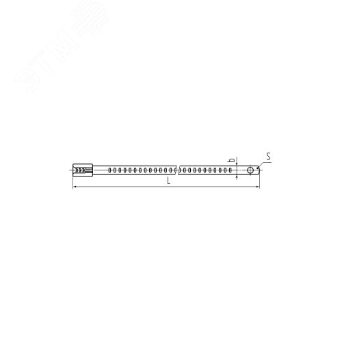Стяжка стальная лестничного типа СКЛ-П (316) 12х200 из нержавеющей стали AISI 316 с полимерным покрытием - фото 3