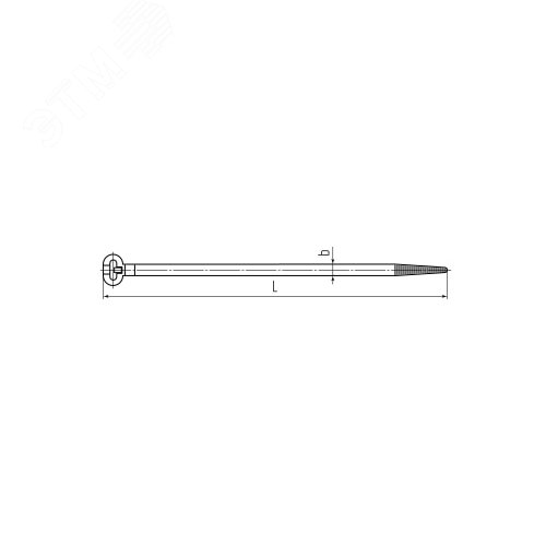 Стяжка нейлоновая с металлическим зубом КСЗ 4x200 (черн) (100шт) - фото 3
