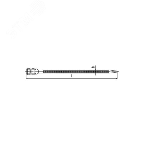 Стяжка нейлоновая усиленная КСУ 9х350 (черн) (100шт) - фото 3