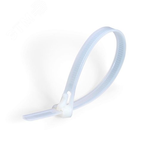 Стяжка нейлоновая разъемная КСР 7.5x300 (бел) (100шт) - фото 2