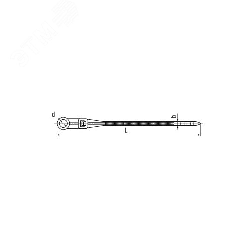 Стяжка нейлоновая с отверстием под винт КСО 4х110 (черн) (100шт) - фото 3