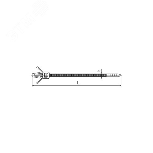 Стяжка нейлоновая с дюбель-пистоном КСДп 8.0x175 (бел) (100шт) - фото 3