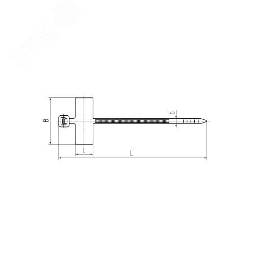 Стяжка нейлоновая с маркировочной площадкой КСМ 3x200 (бел) (100шт) - фото 3
