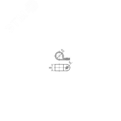 Скоба пластиковая Р-образная СНК 5 (100шт) - фото 3