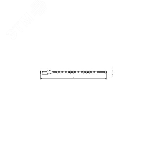 Стяжка нейлоновая разъемная с шариковым замком КСШ 180 (бел) (100шт) - фото 3