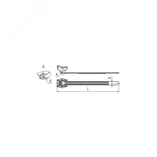 Подвес ПКТ 160 (черн) (100шт) - фото 3