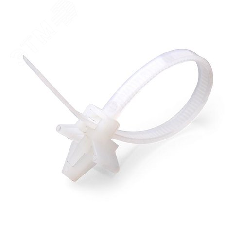 Стяжка нейлоновая с дюбель-пистоном КСДп 8.0x175 (бел) (100шт) - фото 2