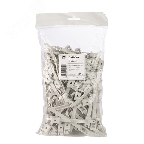 Крепеж ремешковый КР 16 (сер) (100шт) - фото 4