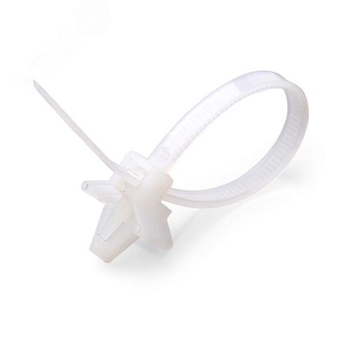 Стяжка нейлоновая с дюбель-пистоном КСДп 8.0x175 (бел) (100шт) - фото 1